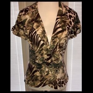 Cato Short Sleeve Peplum Jacket, Sz XL